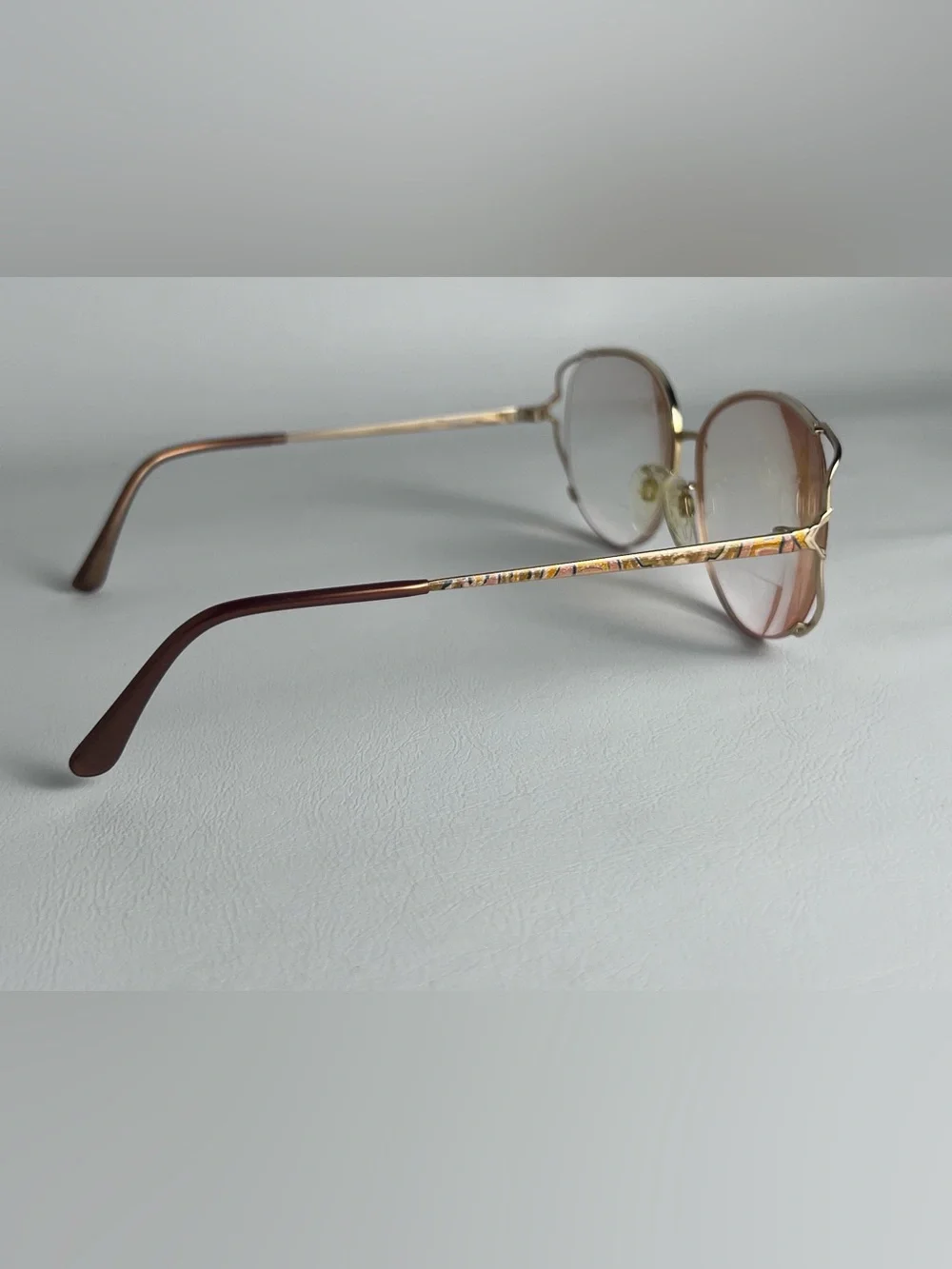 VTG Tura Mod 602 Eyeglasses 58016 Japan Cloisonné Gold Tone Frames Only